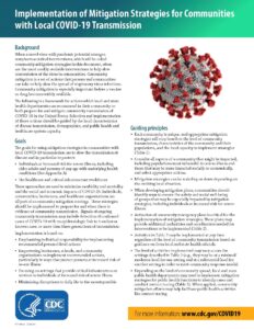 CDC Mitigation Strategy (10 pages)