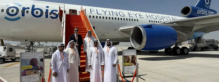 QUAD A and Orbis partnered together to showcase the Orbis Flying Eye Hospital at the AI Maktoum International Airport & Dubai World Center.
